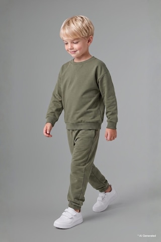 Defacto 2li Uzun Kollu Sweatshirt Elastik Belli Eşofman Altlı Haki Takım Erkek Bebek H5617a526aukh458 Haki-kh458