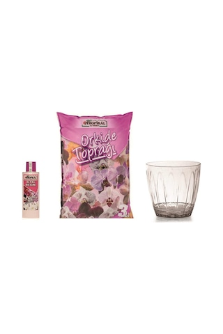 Orkide Toprağı, Orkide Saksısı (3L) Ve Orkide Besini 3'Lü Seti Orkide Toprağı, Orkide Saksısı (3L) Ve Orkide Besini 3'Lü Seti