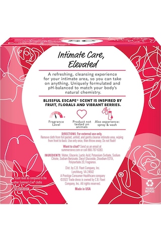 Summers Eve Blissful Escape Özel Bölge Temizlik Mendili 16 Adet