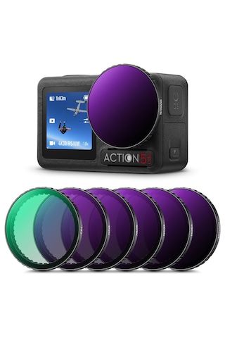 K&f Concept Cpl Nd8 Nd16 Nd32 Nd64 Nd1000 Djı Osmo Action 3/4/5 Pro Uyumlu