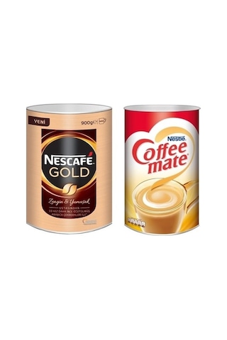 Nescafe Gold Ve Coffeemate Boş Teneke Kutuları