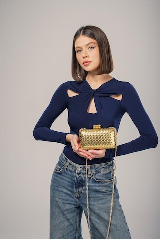 Ççs Kadın 17776 Omuz Askılı El Çantası Altın