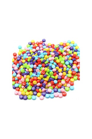 Harf Boncuk Elips Pastel Renkli 6 Mm 250 Gr