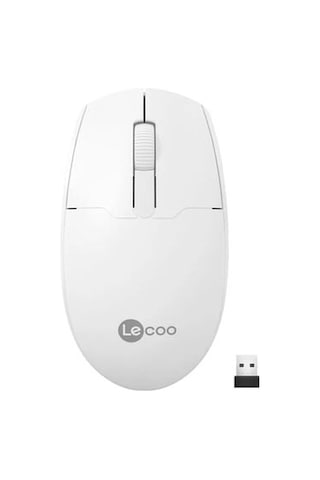 Lenovo Lecoo Ws204 Kablosuz 1200dpı 3 Tuşlu Beyaz Optik Mouse
