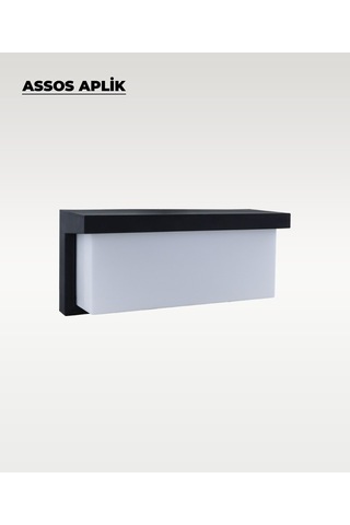 30w Assos Aplik 3200k Sarı Işık - Ip44 Siyah