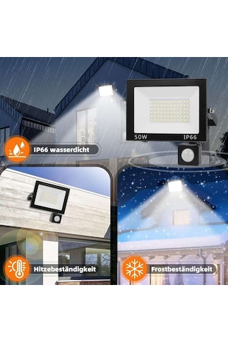 Elektrikle Çalışır, 50 Watt Gün Işığı Işık İç Ve Dış Mekan Slim Led Projektör, Yağmurdan Etkilenmez Gün Işığı - Sarı