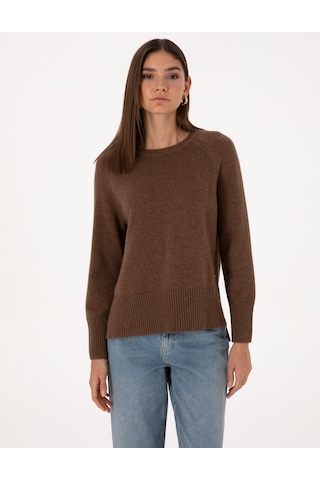 Pierre Cardin Kadın Kahverengi Kazak /triko 50316659-vr029 Kahverengi