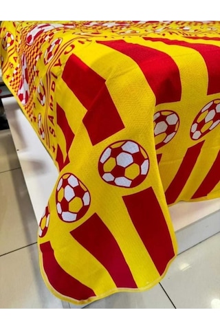 Taraftar Temalı Tek Kişilik Pike Ve Çarşaf Seti 160x240 Cm %100 Pamuklu Renkli