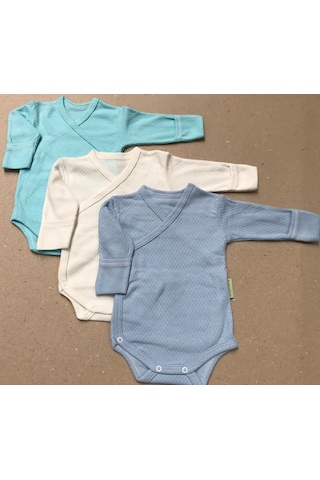 Özdemirlitekstil Bebelino Çıtçıtlı Badi Kruvaze (3'Lü Paket) (456558822) Çok Renkli