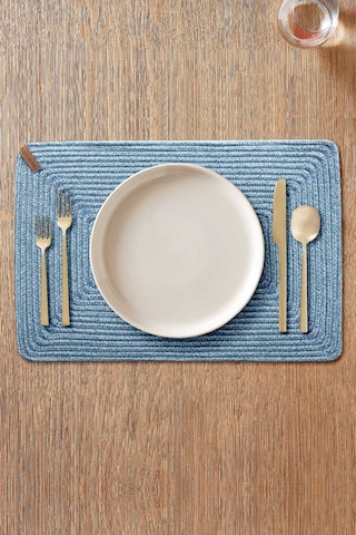 Cesta El Yapımı Örgü Turkuaz Dikdörtgen Amerikan Servis 32x45 400 Turkuaz