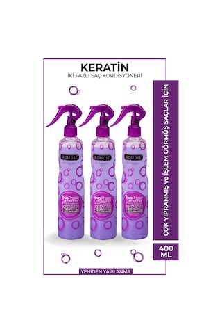 Morfose Keratin İçerikli Fön Suyu Mor 3 x 400 ML