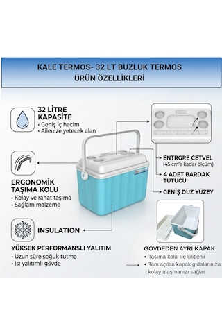 32 Lt Buzluk Termos 1015 Cooler Box Açık Mavi-322