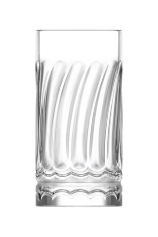 Lav Wave Cam Meşrubat Bardağı 4'lü 390 ml (Büyük Su/Soğuk Kahve/Kokteyl Bardağı )