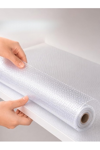 Beylini%100 Eva Şeffaf Raf Örtüsü 2 Mt X 30 Cm Kesilebilir Buzdolabı Çekmece Raf İçi Tezgah Üstü Kaplama Su Ge