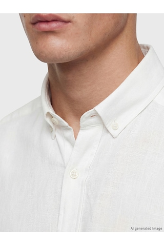 Lcw Vision Beyaz Regular Fit Armürlü Erkek Basic Gömlek