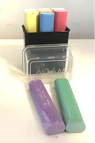 9 Adet Mala Tebeşir Seti, Renkli Ve Beyaz