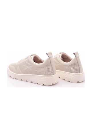 Dgn 25219 Kadın Bağcikli Sneaker Ayakkabi Kırık Beyaz
