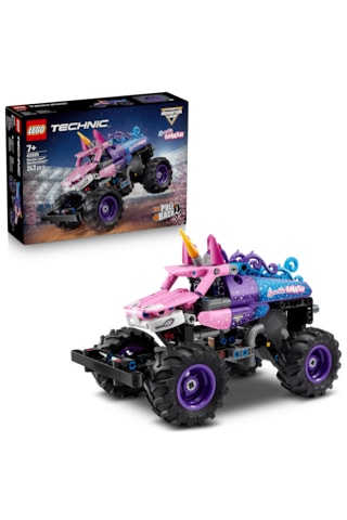 LEGO® Technic Monster Jam™ Sparkle Smash™ Çek–Bırak 42220 – 7 Yaş ve Üzeri için Orijinal Detaylar İçeren Oyuncak Yapım Seti (243P)