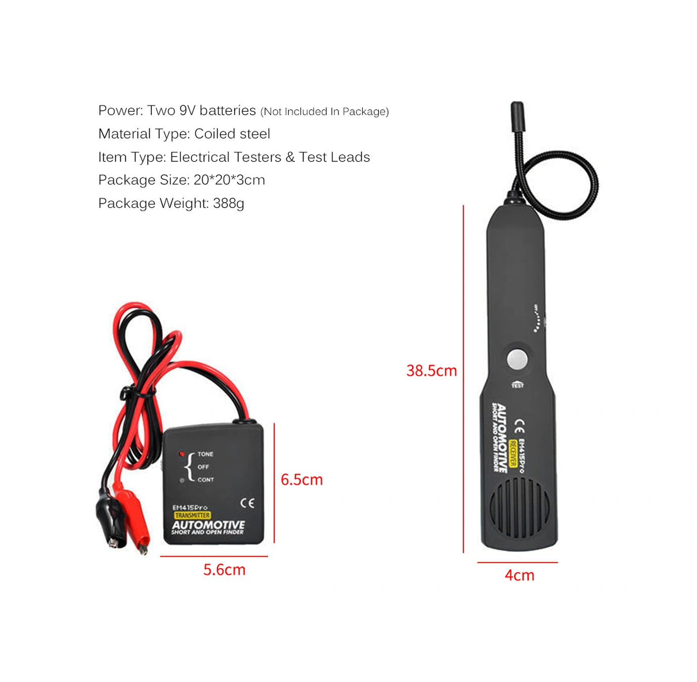 Yunboo Otomatik Kabloları Takip Etme Aracı - Kısa Devre Ve Açık Devre Tespiti, 6-42v Dc, Elektrik Sistemi Tanı, Tahta/traktör/bot Uyumlu