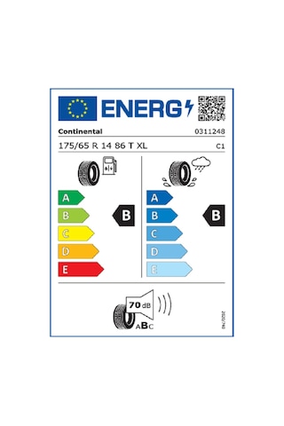 Continental 175/65R14 86T XL Ecocontact 6 Yaz Lastiği 2025
