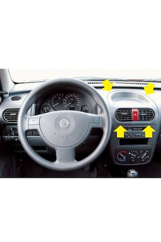 Opel Corsa C / Combo C Uzun Tip Havalandırma Izgara Çerçevesi Siyah
