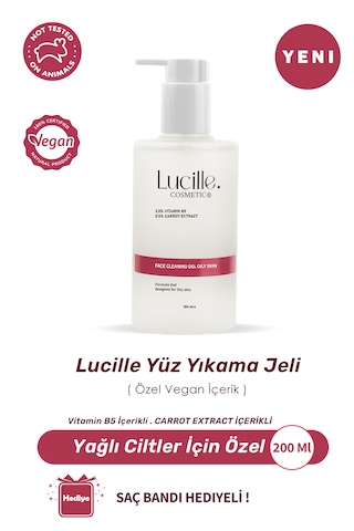 Lucille Yağlı Ciltler İçin Vegan Yüz Yıkama Jeli B5 Vitaminli
