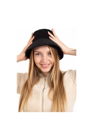 Ladycolor Şapka Kadife Bucket Siyah