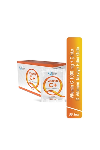 Vitamin C Plus - C Vitamini Ve Çinko Ve D Vitamini 30 Şase