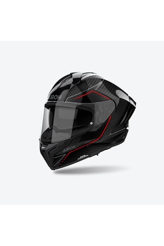 Aıroh Matryx Carbon Stylısh Gloss Kapalı Kask Carbon - Kırmızı