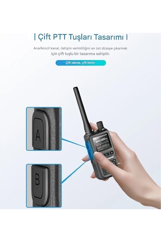 Baofeng Uv-5r Mini Dual Band Telsiz Vhf/uhf 5w Güç, Bluetooth, Type-c Şarj - Yeşil