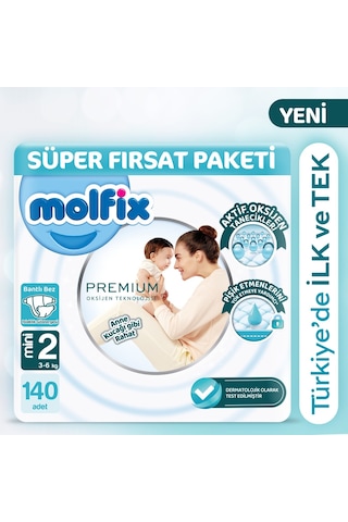 Molfix Premium Süper Fırsat Paketi 2 Beden 140 Adet 2 Numara 2'li