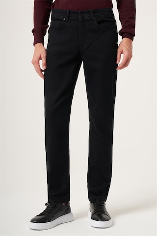 İmza Siyah 5 Cep Gabardin Slim Fit Pamuklu Denim Kot Jean Pantolon 1023265153