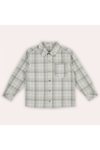 Erkek Çocuk Ekose Desenli Gömlek Açık Haki 2421bk06005-4794 001