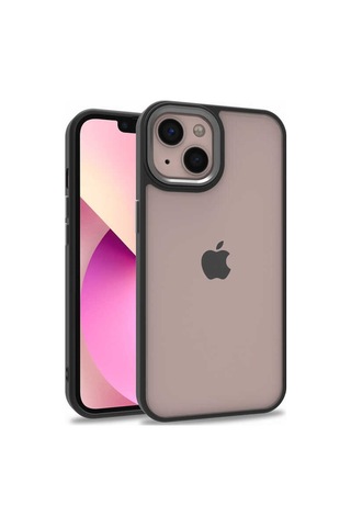 Apple Uyumlu iPhone 13 Kılıf Zore Flora Buton,Kenar Çevresi Renkli Kılıf