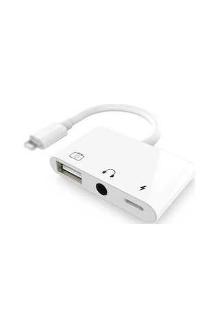 3in1 İphone-ipad Lightning To Kulakılık Ve Usb Kamera Okuyucu Otg- 5775