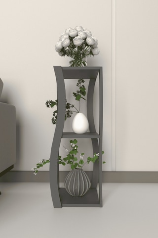 Lavellan Arin Çok Katlı Dekoratif Çiçeklik - 3 Katlı Ahşap Saksılık Köşe Standı 91910169