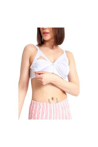 Kapbirtane Kadın Penye Balensiz Emzirme Likralı Sütyen 2013 - 2 Adet Beyaz