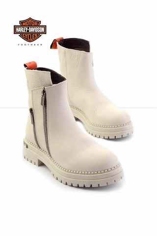 Harley Davidson Beige Leather Kadın Bot & Bootie Hd0777003903 001