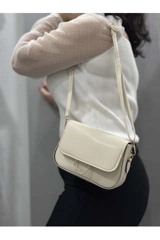 Biçomi Krem Cilt Mossi Çanta Krem