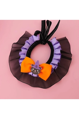 Willowhaven F Ve M Stil Halloween Evcil Hayvan Tasması: Çıkarılabilir Önlük, Ayarlanabilir, Yarasa Kanatlı, Balkabağı Süslemeli Diğer