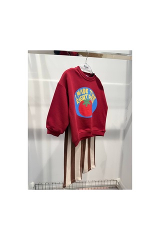 Poala Kids Tomato Çizgili Takım Çok Renkli