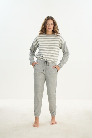 Kadın Uzun Kol Gri Acrylic Pijama Takım C0t1n1o61 001