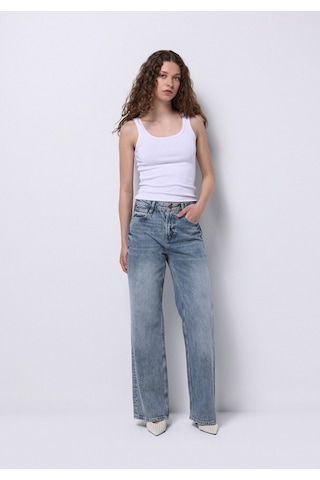 Colin's Colins Regular Fit Yüksek Bel Geniş Paça Kadın Pamuk Light Indigo Denim Jean Pantolon Cl1075828 Q1.v1 Dn08139 Mavi