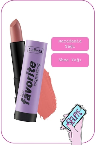 Callista Lips Favorite Longwearing Lipstick Ruj 301 Serving Looks - Pembe