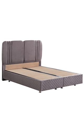 Paul İkili Set, Çift Kişilik Baza Başlık Seti - Antrasit 150 x 200