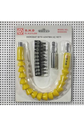 Akrobat Bıts Uzatma Uç Seti Bits 300 Mm Bükülebilir Matkap Uç 12 Parça Set Dar Alanlara Ulaşım
