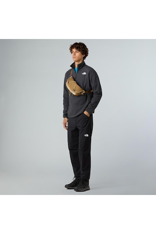 The North Face M Glacier Heavyweight 1/2 Zip Erkek Polar-30512 Koyu Gri