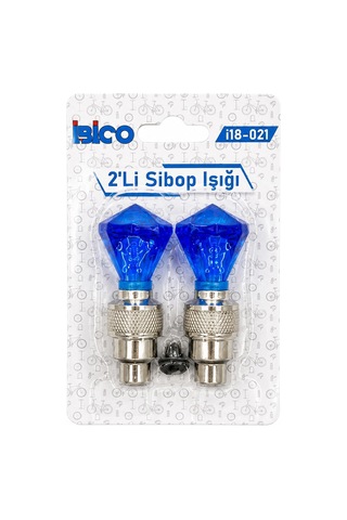 2pcs Mavi Elmas Kesim Prizma Model Sibop Işık Pilli Bisiklet - Motor - Araç Hareket Sensörlü İ18-021 5580