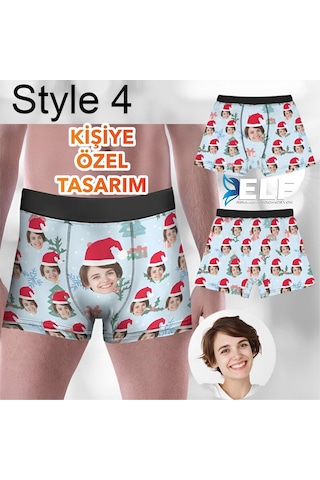 Kişiye Özel Yılbaşı Boxer Resimli Fotoğraflı Resimdeki Renk
