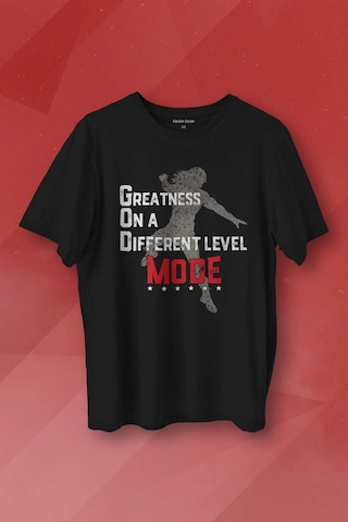 Unisex T-shirt God Mode Roman Reigns Amerikan Güreşi Gym Spor Boks Siyah Baskılı Tişört 001